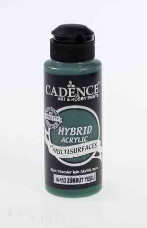 Краска универсальная акриловая Hybrid Acrylic 70 мл, цвет 113 Изумрудно зеленый