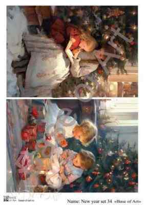 Карта для декупажа А4 NEW YEAR SET 34