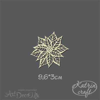 Чипборд Пуансеттия цветок