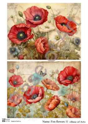 Карта для декупажа А4 FON FLOWERS 11