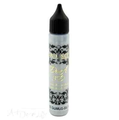 Краска акриловая контурная Cadence Dora 3D Metallic, 25 ml. Silver-5132 