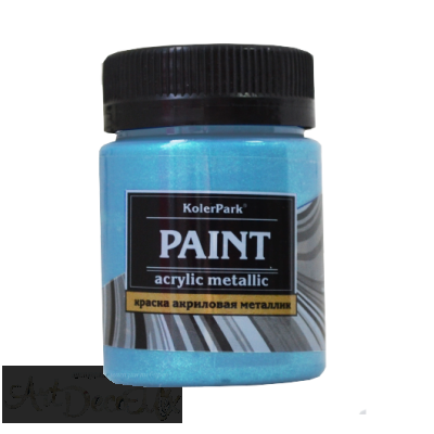 Краска акриловая декоративная металлик, 50мл. Голубой жемчуг