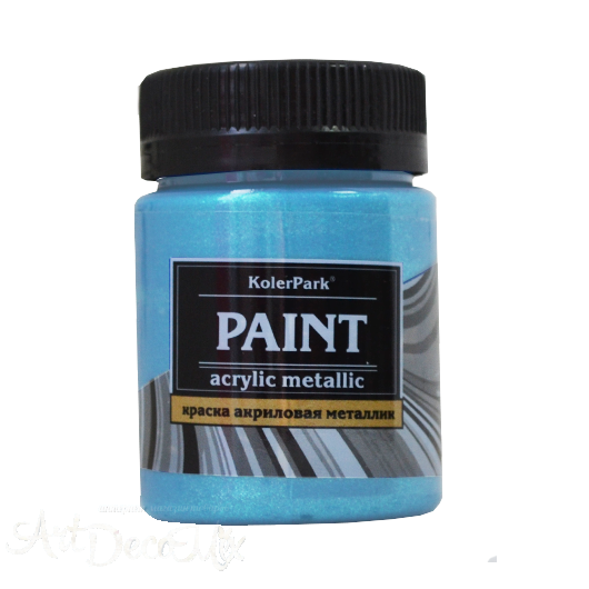 Краска акриловая декоративная металлик, 50мл. Голубой жемчуг