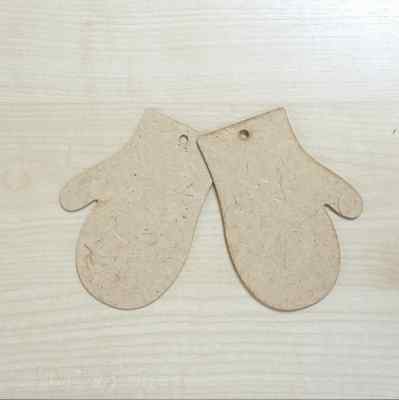 Варежка подвеска 10 см. фанера