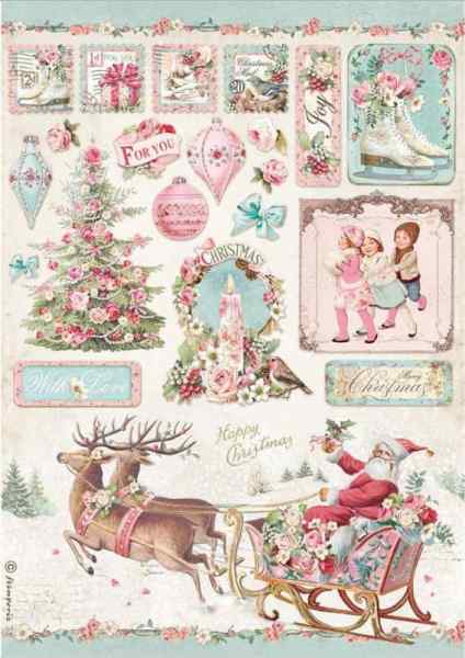 Рисовая карта CHRISTMAS GREETINGS TREE №3
