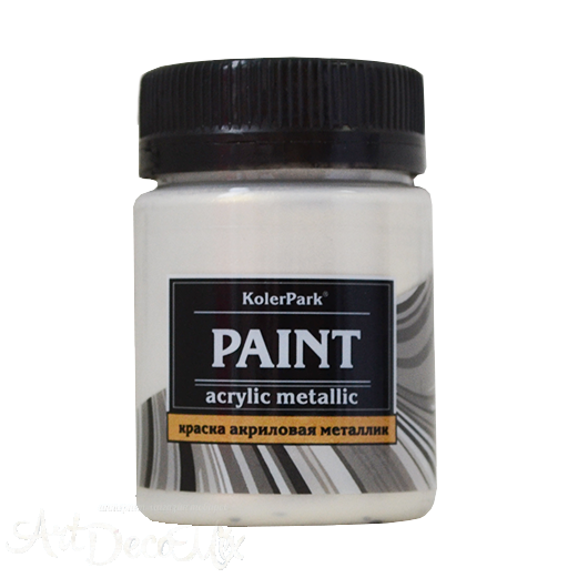 Краска акриловая декоративная металлик, 50мл. Лунный жемчуг