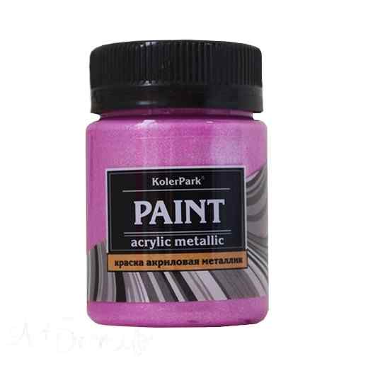 Краска акриловая декоративная металлик, 50мл. Розовый металлик