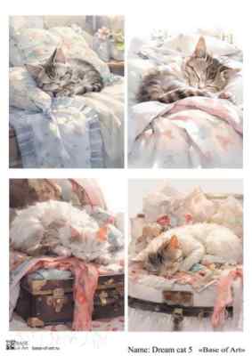 Карта для декупажа А4 DREAM CAT 5 