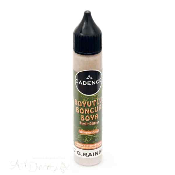 Краска контурная Cadence Glitter Dimensional Paint, 25 ml. Gold Rainbow-457