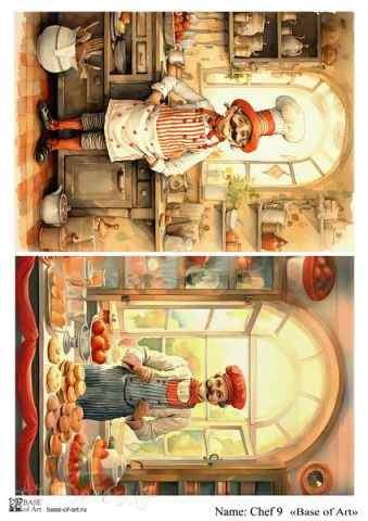 Карта для декупажа А4 CHEF 9