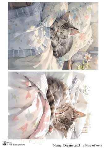Карта для декупажа А4 DREAM CAT 3