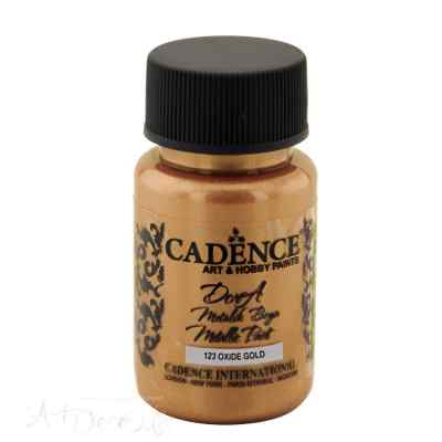 Краска акриловая, металлик, "Dora", CADENCE, бриллиантовый блеск, 50 мл, цвет 123 Оксид золота