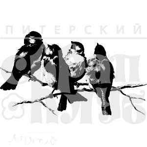 ФП ШТАМП "ПТИЦЫ НА ВЕТКЕ" (В)