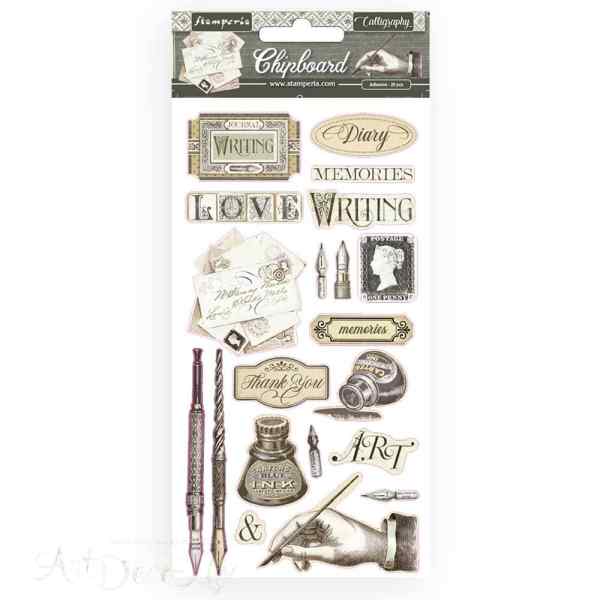 Набор чипборды Calligraphyid 15*30см.(на липкой основе) 