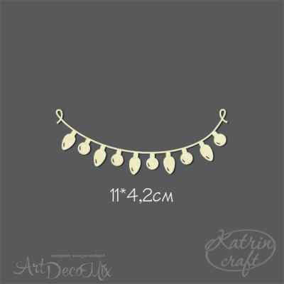 Чипборд Гирлянда из лампочек