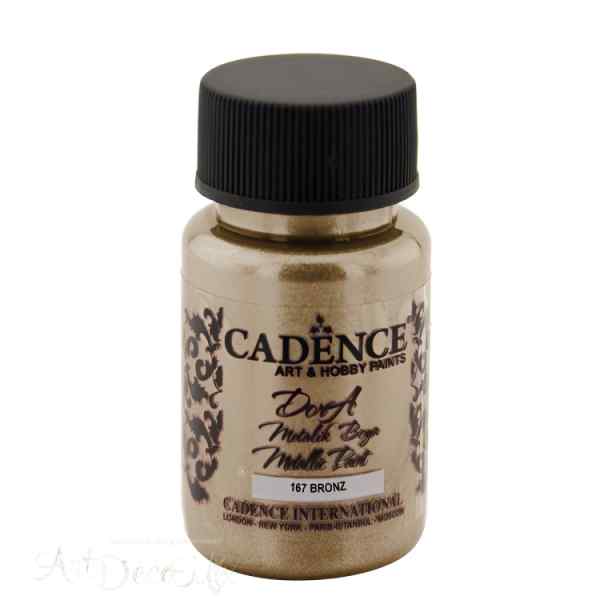 Краска акриловая, металлик, "Dora", CADENCE, бриллиантовый блеск, 50 мл, цвет 167 Бронза
