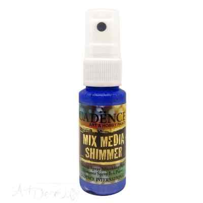 Чернильная краска-спрей металлик Cadence Mix Media Shimmer Metallic Spray Ink Paint, 25 ml синий  MMS-09 