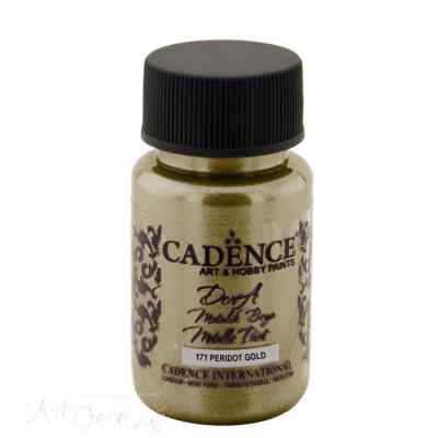Краска акриловая, металлик, "Dora", CADENCE, бриллиантовый блеск, 50 мл, цвет 171 Старое золото
