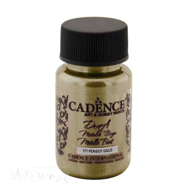 Краска акриловая, металлик, "Dora", CADENCE, бриллиантовый блеск, 50 мл, цвет 171 Старое золото