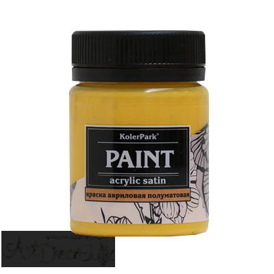 Краска акриловая сатиновая, 50мл. Манго