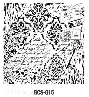  STENCIL TEMPLATE GCSM-015 трафарет пластиковый, 25*25см 