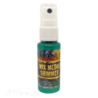 Чернильная краска-спрей металлик Cadence Mix Media Shimmer Metallic Spray Ink Paint, 25 ml зеленый  MMS-010