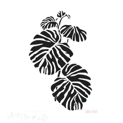  STENCIL TEMPLATE трафарет пластиковый "Монстера" BN151 25*36см