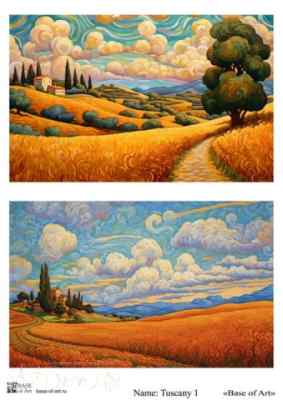 Карта для декупажа А4 TUSCANY 1