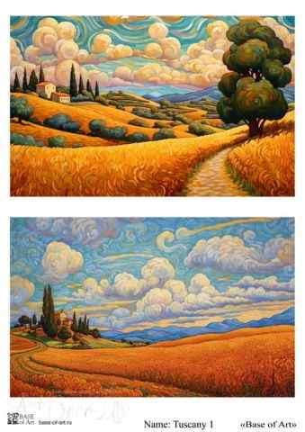 Карта для декупажа А4 TUSCANY 1