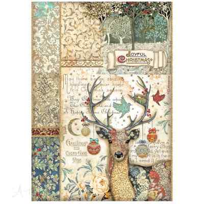 БУМАГА РИСОВАЯ STAMPERIA "Christmas Greetin" А4   