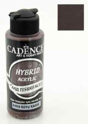 Краска универсальная акриловая Hybrid Acrylic 70 мл, цвет 18 темно-коричневый