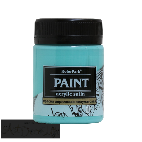Краска акриловая сатиновая, 50мл. Бирюза
