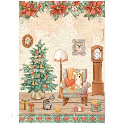 БУМАГА РИСОВАЯ STAMPERIA "All arownd XMAS" А4 