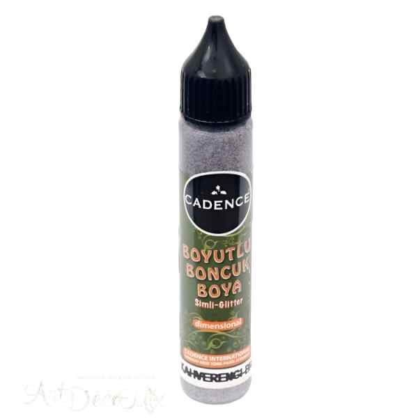 Краска контурная Cadence Glitter Dimensional Paint, 25 ml. Brown-464 