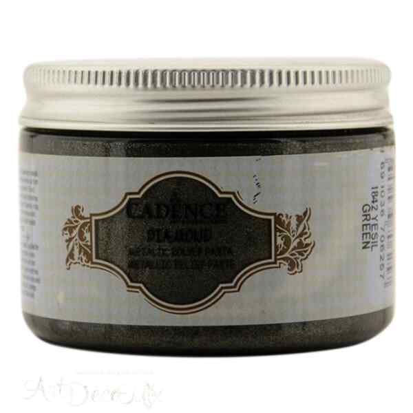 Рельефная паста-металлик Cadence Diamond Metallic Relief Paste, 150 ml. Темно-зеленая