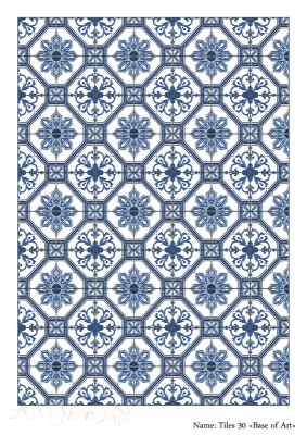 Карта для декупажа А4 Плитка 30, Tiles 30