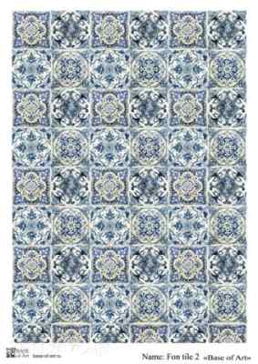Карта для декупажа А4 Fon tile 2