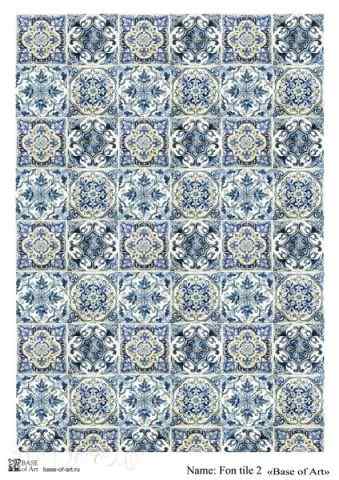 Карта для декупажа А4 Fon tile 2