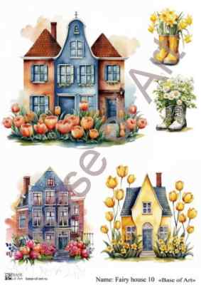 Карта для декупажа А4 FAIRY HOUSE 10