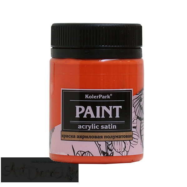 Краска акриловая сатиновая, 50мл. Паприка