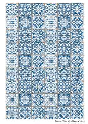 Карта для декупажа А4 Плитка 46, Tiles 46