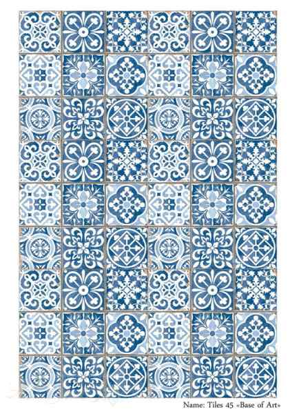 Карта для декупажа А4 Плитка 46, Tiles 46