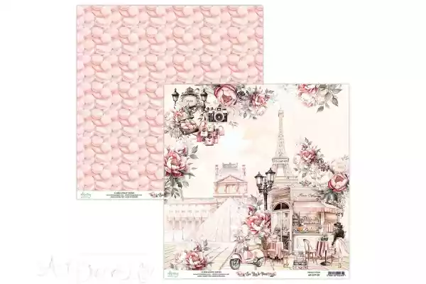 БУМАГА ДЛЯ СКРАПБУКИНГА "SEE YOU IN PARIS" 30*30см.  