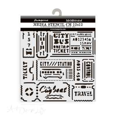 Трафарет "ART OF TRAVELLING", 12*12см. 