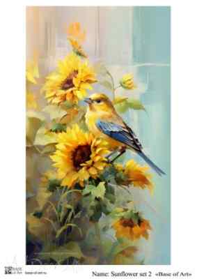Карта для декупажа А4 SUNFLOWER SET 2