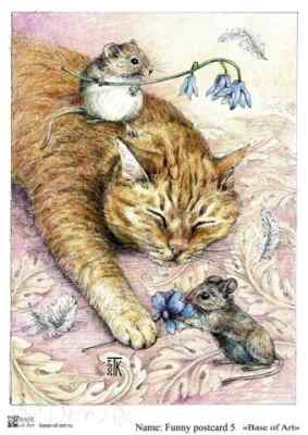 Карта для декупажа А4 FUNNY POSTCARD 5