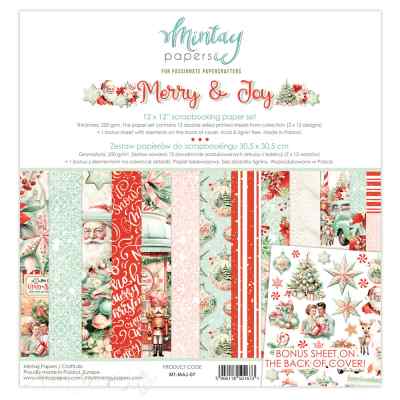 НАБОР БУМАГИ ДЛЯ СКРАПБУКИНГА "MARRY & JOY" 30*30см. 6 листов