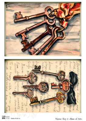 Карта для декупажа А4 Key 2