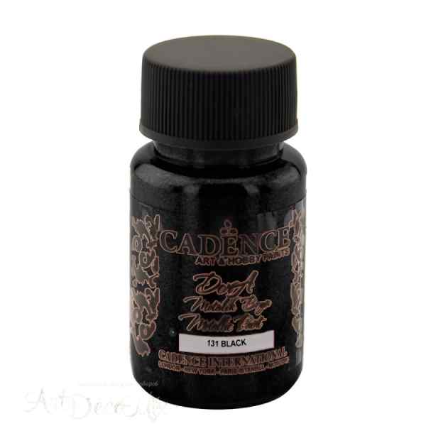 Краска акриловая Dora Metallic, 50мл, цвет Чёрный