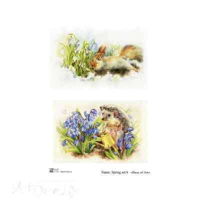 Карта для декупажа А4, Spring set 6